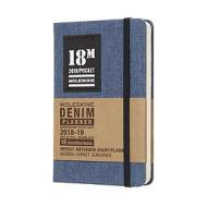Moleskine 18 mesi - Agenda settimanale Limited Edition Denim blu - Pocket 2018-2019