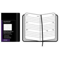 Moleskine 12 mesi - Weekly Diary orizzontale - Pocket - Copertina rigida nera 2012 Dimensioni 9 x 14 cm