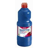 Flacone 1 litro colore a tempera Giotto Extra Quality blu oltremare