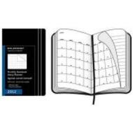 Moleskine 12 mesi - Monthly Notebook -  Extra large - Copertina morbida nera 2012 Dimensioni 19 x 25 cm