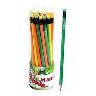 Barattolo 36 matite Neon con gommino gradazioni assortite