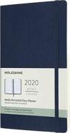 Moleskine 12 mesi - Agenda settimanale orizzontale blu - Large copertina morbida 2020