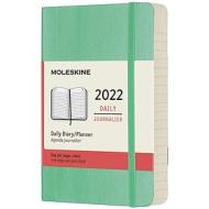 Moleskine 12 mesi - Agenda giornaliera verde ghiaccio - Pocket copertina morbida 2022