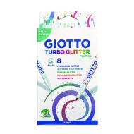 Confezione 8 pennarelli Giotto Turbo Glitter