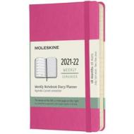 Moleskine 18 mesi - Agenda settimanale rosa bouganvillea - Pocket copertina rigida 2021-2022