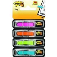 Dispenser mini Post-It segna pagina a forma di freccia 4 colori da 24 foglietti ciascuno