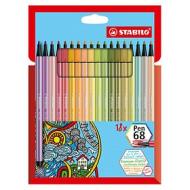 Astuccio 18 penne colorate Stabilo Pen 68