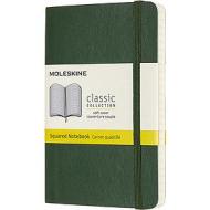 Moleskine - Taccuino Classic a quadri verde - Pocket copertina morbida