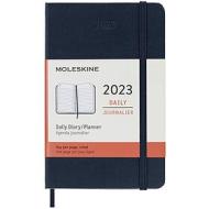Moleskine 12 mesi - Agenda giornaliera blu zaffiro - Pocket copertina rigida 2023