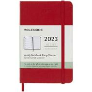 Moleskine 12 mesi - Agenda settimanale rosso scarlatto - Pocket copertina rigida 2023