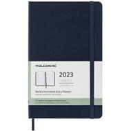 Moleskine 12 mesi - Agenda settimanale orizzontale blu zaffiro - Large copertina rigida 2023