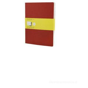 Moleskine extra large. Set 3 quadernetti a quadretti copertina rossa Moleskine extra large. Set 3 quadernetti a quadretti copertina rossa