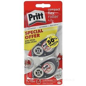 Confezione 2 correttori a nastro riscrivibile Pritt Compact Roller Confezione 2 correttori a nastro riscrivibile Pritt Compact Roller
