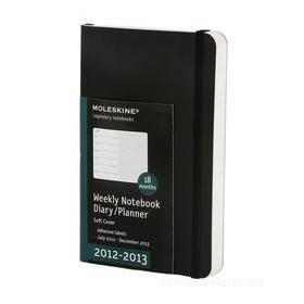 Moleskine 18 mesi – Agenda Weekly Notebook  - Pocket - Copertina morbida nera 2012-2013