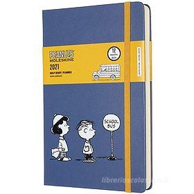 Moleskine 12 mesi - Agenda giornaliera Limited Edition Peanuts blu - Large copertina rigida 2021