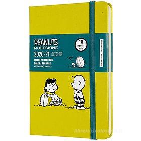Moleskine 18 mesi - Agenda settimanale Limited Edition Peanuts giallo - Pocket copertina rigida 2020-2021