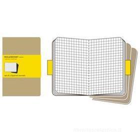 Moleskine extra large. Set 3 quadernetti a quadretti copertina kraft Moleskine extra large. Set 3 quadernetti a quadretti copertina kraft