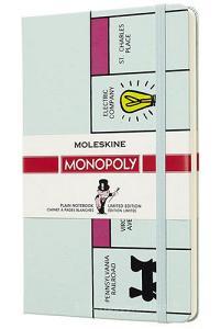 Moleskine taccuino con copertina rigida a pagine bianche large. Tabellone Monopoly. Limited edition. Moleskine taccuino con copertina rigida a pagine bianche large. Tabellone Monopoly. Limited edition.