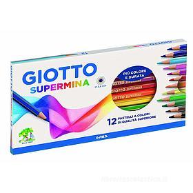 Confezione 12 pastelli Giotto Supermina Confezione 12 pastelli Giotto Supermina