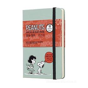Moleskine 18 mesi - Agenda settimanale Limited Edition Peanuts verde - Pocket 2018-2019