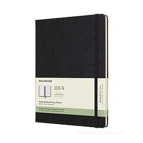 Moleskine 18 mesi - Agenda settimanale nera - Extra large copertina rigida 2018-2019 Moleskine 18 mesi - Agenda settimanale nera - Extra large copertina rigida 2018-2019