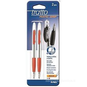 Confezione 2 penne a sfera a scatto Tratto Matic Grip Confezione 2 penne a sfera a scatto Tratto Matic Grip