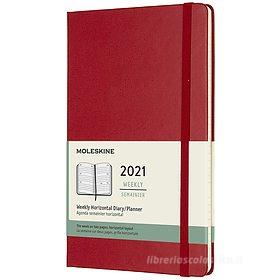 Moleskine 12 mesi - Agenda settimanale orizzontale rosso scarlatto - Large copertina rigida 2021 Moleskine 12 mesi - Agenda settimanale orizzontale rosso scarlatto - Large copertina rigida 2021