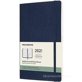 Moleskine 12 mesi - Agenda settimanale orizzontale blu zaffiro - Large copertina morbida 2021 Moleskine 12 mesi - Agenda settimanale orizzontale blu zaffiro - Large copertina morbida 2021