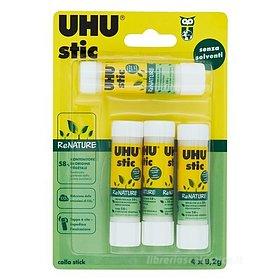 Set 4 pezzi colla stick Uhu Stic ReNature 8g Set 4 pezzi colla stick Uhu Stic ReNature 8g