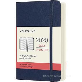 Moleskine 12 mesi - Agenda giornaliera blu - Pocket copertina morbida 2020