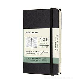 Moleskine 18 mesi - Agenda settimanale orizzontale nera - Pocket copertina rigida 2018-2019 Moleskine 18 mesi - Agenda settimanale orizzontale nera - Pocket copertina rigida 2018-2019