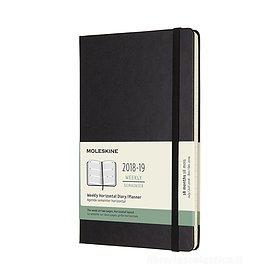 Moleskine 18 mesi - Agenda settimanale orizzontale nera - Large copertina rigida 2018-2019 Moleskine 18 mesi - Agenda settimanale orizzontale nera - Large copertina rigida 2018-2019
