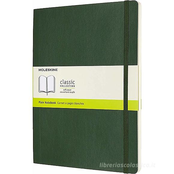 Moleskine - Taccuino Classic pagine bianche verde - Extra Large copertina morbida