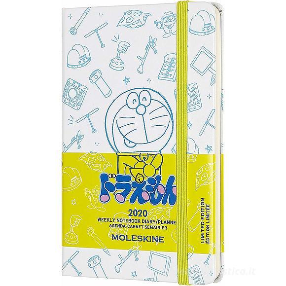 Moleskine 12 mesi - Agenda settimanale Limited Edition Doraemon bianco - Pocket copertina rigida 2020