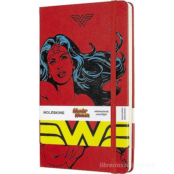 Moleskine - Taccuino a righe Wonder Woman rosso - Large copertina rigida