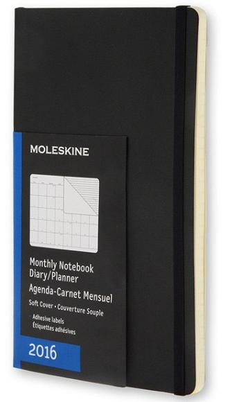 Moleskine 12 mesi - Agenda mensile nera - Pocket Copertina morbida 2016