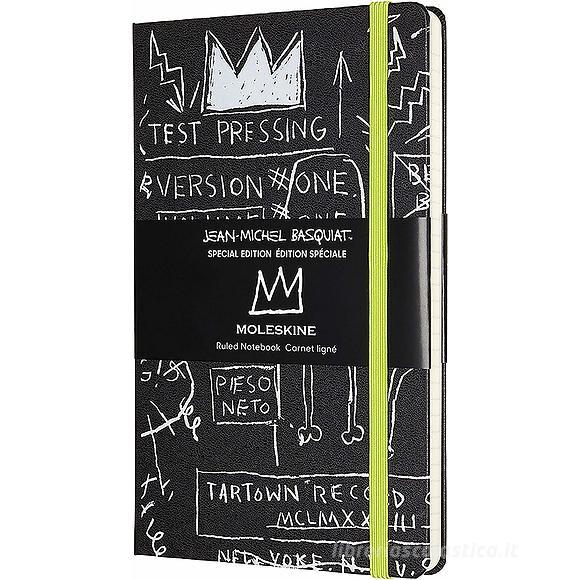 Moleskine - Taccuino a righe Basquiat nero - Large copertina rigida