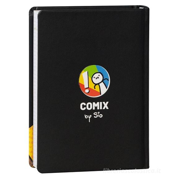 Agenda 16 mesi Medium Scomix by Sio Black Copertina rigida-Diario scolastico 2026-2027