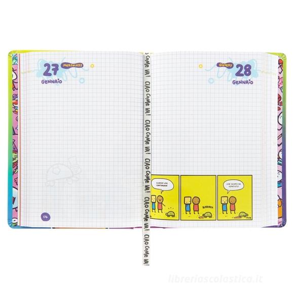 Agenda 16 mesi Medium Scomix by Sio Multicolor Copertina rigida-Diario scolastico 2026-2027