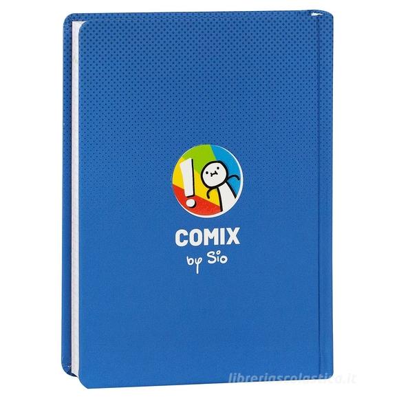Agenda 16 mesi Medium Scomix by Sio Blu Copertina rigida-Diario scolastico 2026-2027