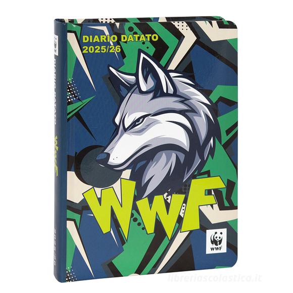 WWF Diario illustrato 2025/2026 12 mesi lupo