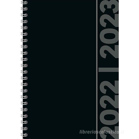 Diario agenda 17 mesi spiralata settimanale 2022-2023 Collegetimer Black Label A5