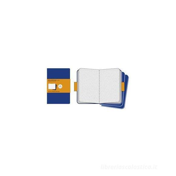 Moleskine Pocket. Quaderni a righe - set da 3 pezzi copertina blu