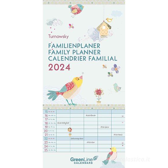 Calendario Family Planner 2024 GreenLine Turnowsky cm 22x45