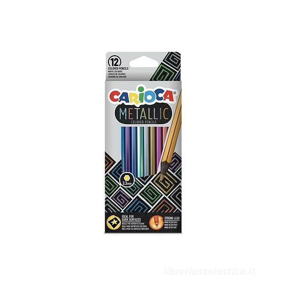 Confezione 12 matite colorate Metallic
