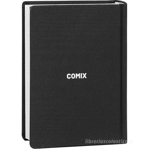 Comix 2025-2026. Agenda 16 mesi standard. Nero e argento