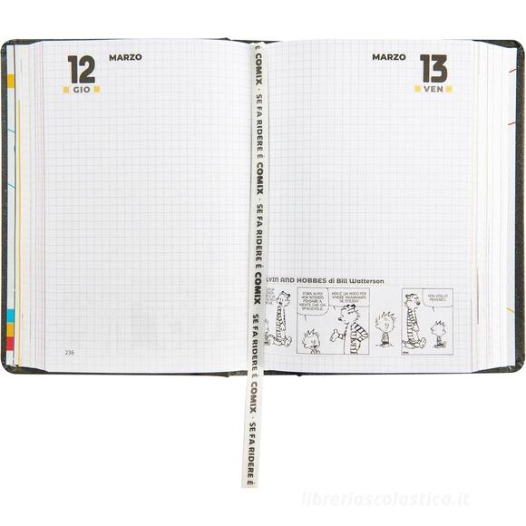 Comix 2025-2026. Agenda 16 mesi standard. Carbone