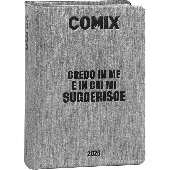 Comix 2025-2026. Agenda 16 mesi standard. Gear Black