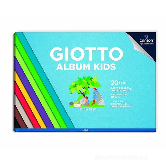 Album da disegno 20 fogli lisci colorati Giotto Kids