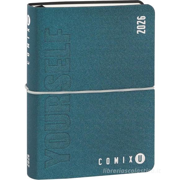 Comix U Yourself Mini Agenda 2025-2026 giornaliera 16 mesi. Blu